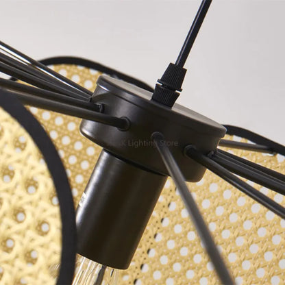 Decorbites™ Bambus-Kern-Rattan-Kronleuchter LED-Hängeleuchte für die Beleuchtung im Hausdekor