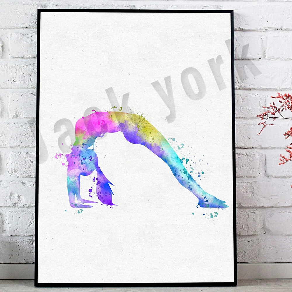 Decorbites™ Tanzkönig Yoga-Druck Frauen Tanz Asana-Pose Zen Pilates Art Deco Geschenk