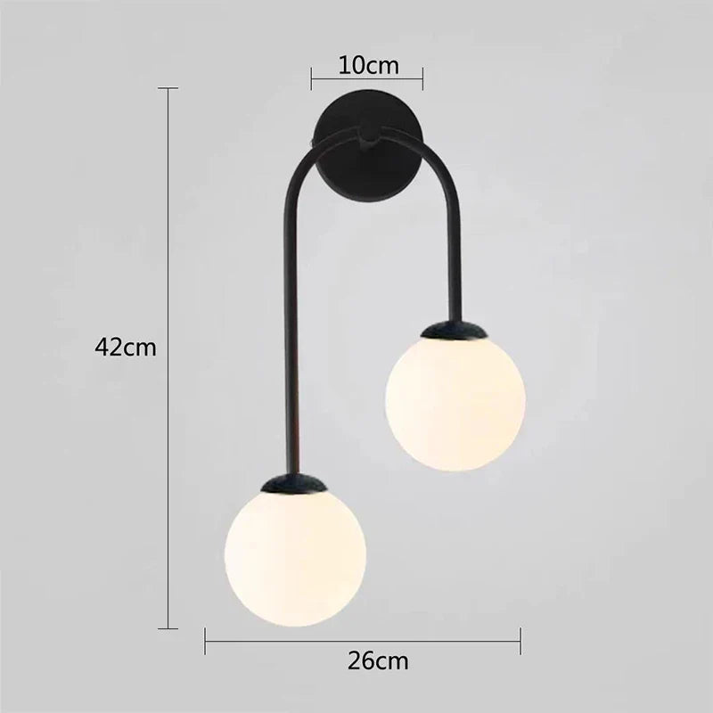 Decorbites™ Glasball-LED-Wandleuchte für modernes Wohnzimmer-Dekor