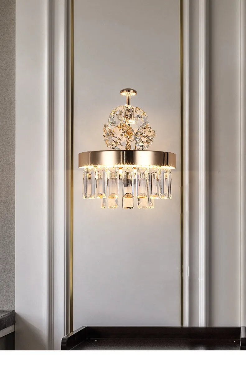 DecorBites™ Luxe Crystal Ceiling Chandelier - Elegant Home Decor Hanging Light for Living Room