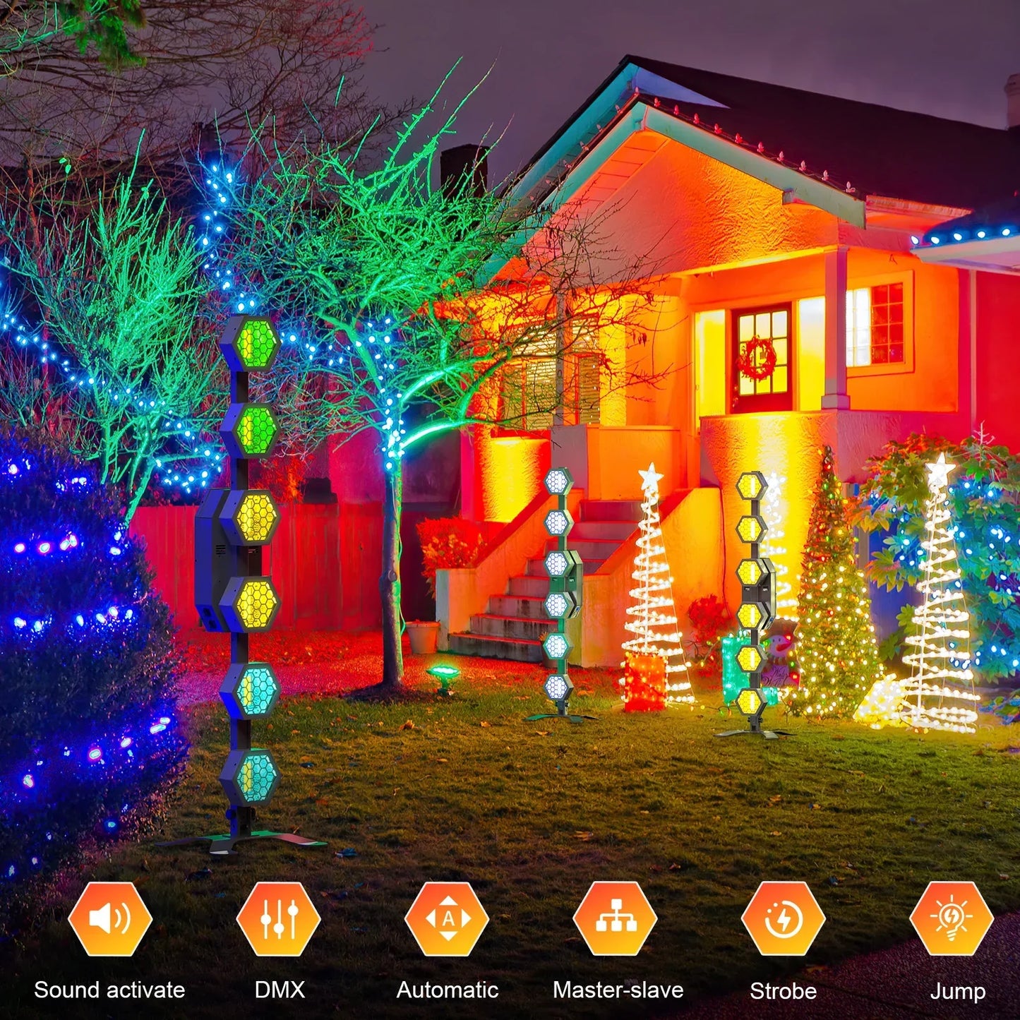 Decorbites™ 240W Lineares Vintage-Lichtset 6PCS COB LED Bühnenlicht Party Konzert DJ Halle