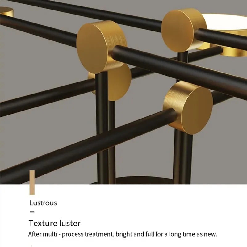 Gold Frame LED Chandelier