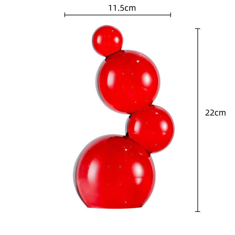 DecorBites™ Crystal Bubble Decor Spheres Spliced Glass Ball Figurines Home Decor Accessories