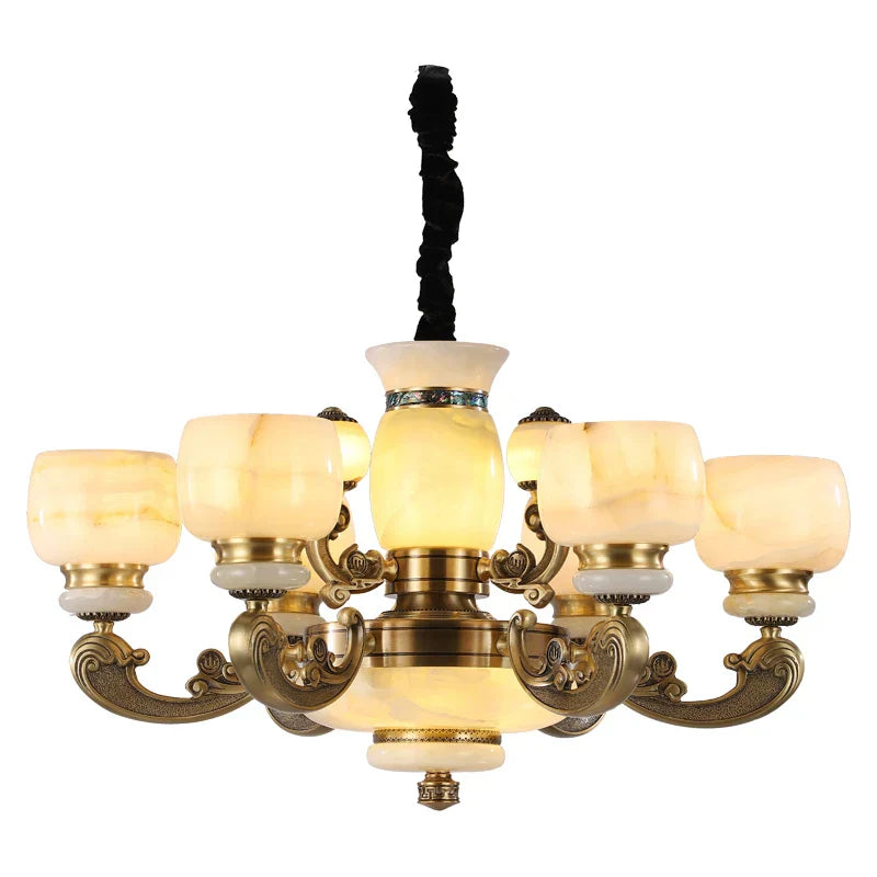 Decorbites™ Jade-Leuchter: Stilvolle chinesische Zen-Wohnzimmerlampe für Duplex-Gebäude von Guangdong Zhongshan
