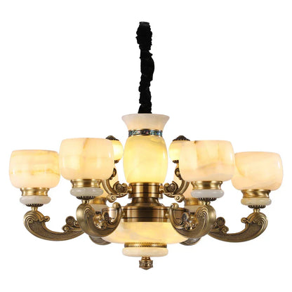 Decorbites™ Jade-Leuchter: Stilvolle chinesische Zen-Wohnzimmerlampe für Duplex-Gebäude von Guangdong Zhongshan