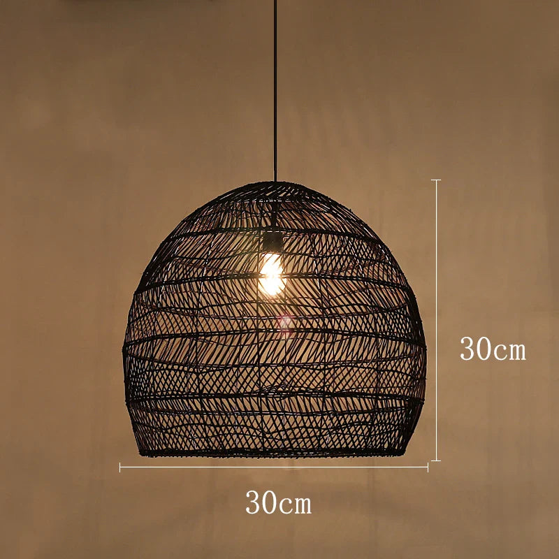 Handmade Chinese Style Rattan Pendant Light