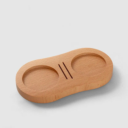 Decorbites™ Espressotamper & Tampierstation | Holzbasis | 51/53/54/58 mm | Espressozubehör