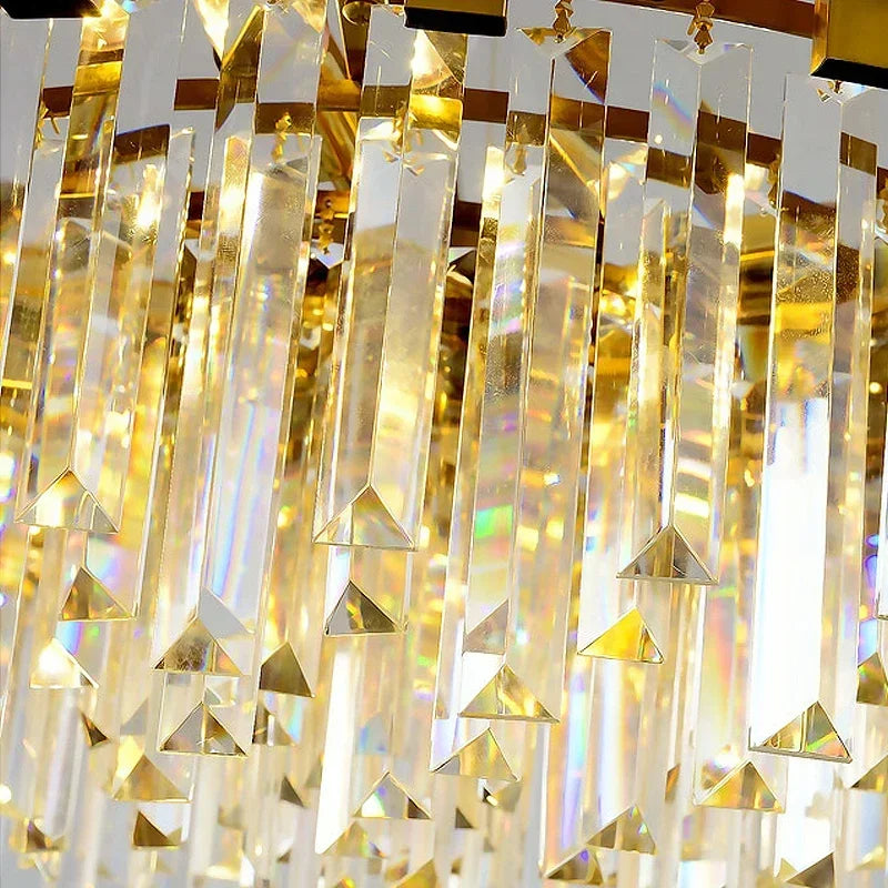 Decorbites™ Goldener Kristall-Leuchter LED-Deckenleuchte für Wohnzimmer & Lobby