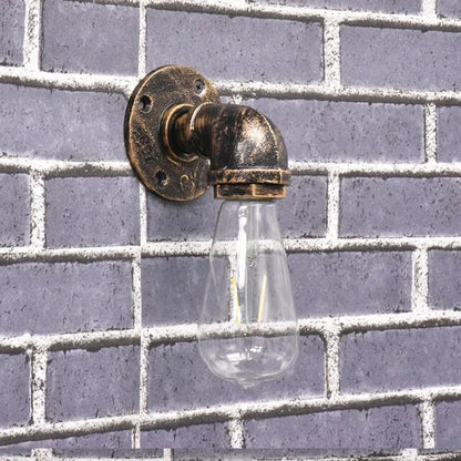DecorBites™ Industrial Iron Pipe Wall Sconce for Bedroom, Bar, Cafe, Restaurant, Aisle, and TV Background