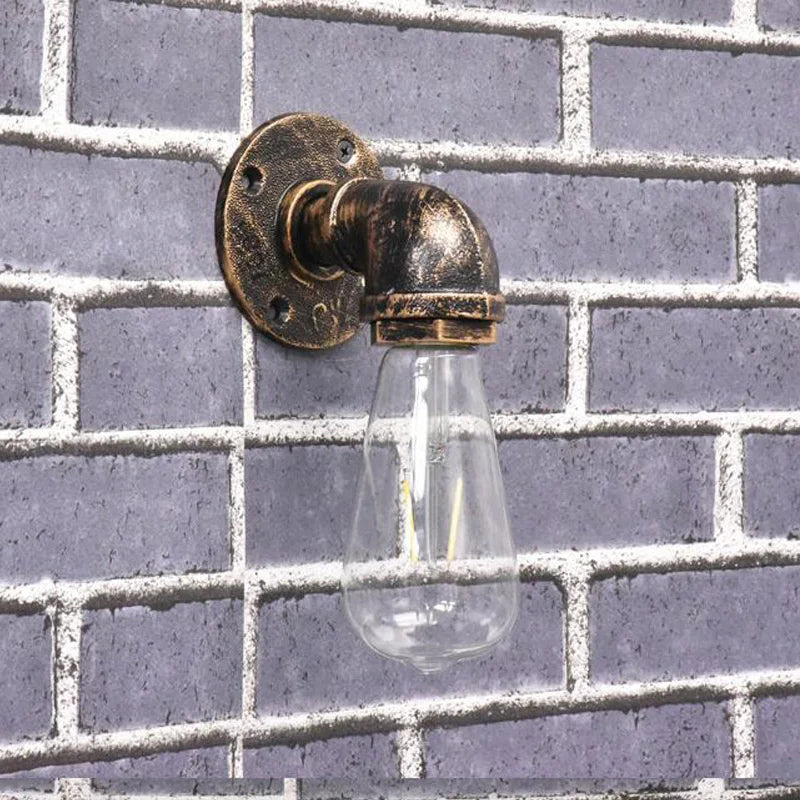 Decorbites™ Industrielle Eisenrohr-Wandleuchte für Schlafzimmer, Café und Restaurant