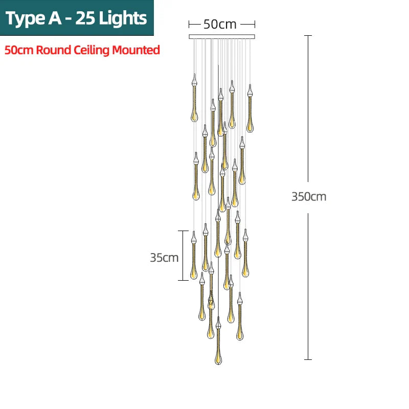 Decorbites™ Kristall-Wassertropfen-Kronleuchter: Moderne Luxus-LED-Beleuchtung für Schlafzimmer, Bar und Dekoration