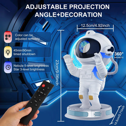DecorBites™ Galaxy Star Projector Night Light Remote Control Timer Kids Gift