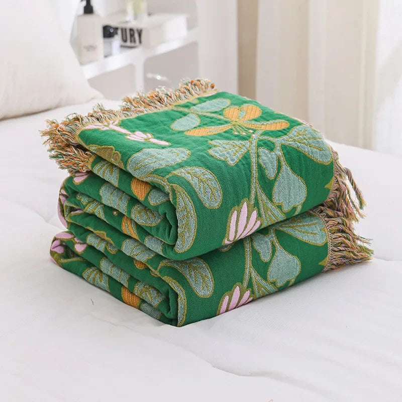 Decorbites™ Baumwolltassel-Sofadecke - Ganzjährige multifunktionale Freizeitdecke