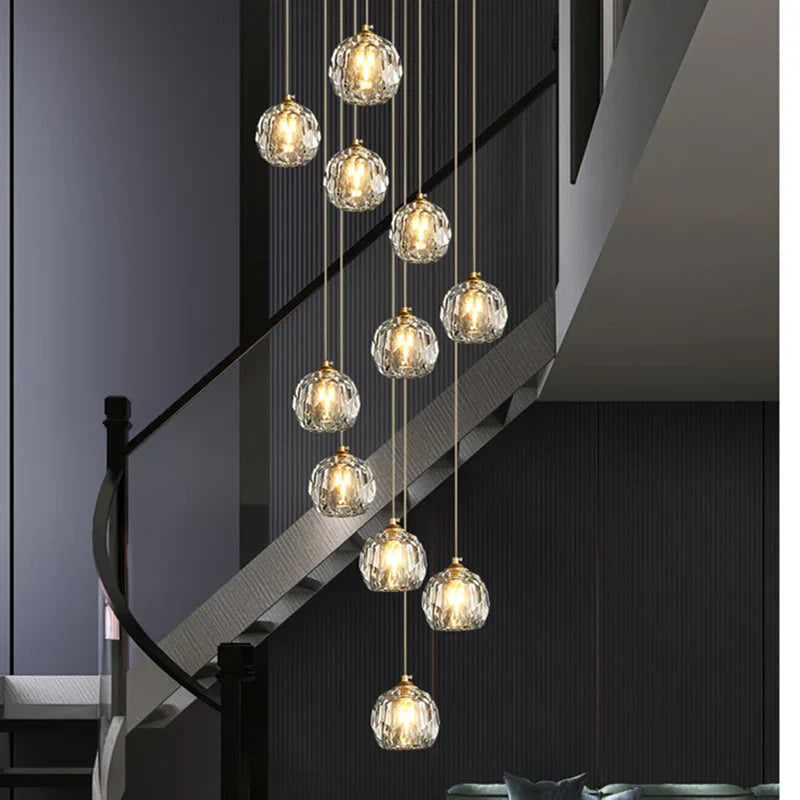 DecorBites™ Crystal Stair Football Shaped Chandelier with G9 Lights
