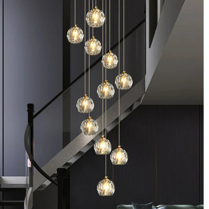DecorBites™ Crystal Stair Football Shaped Chandelier with G9 Lights