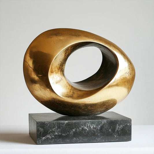Decorbites™ Gold Geometrische Abstrakte Harzring-Figuren für Stilvolle Heimdekoration