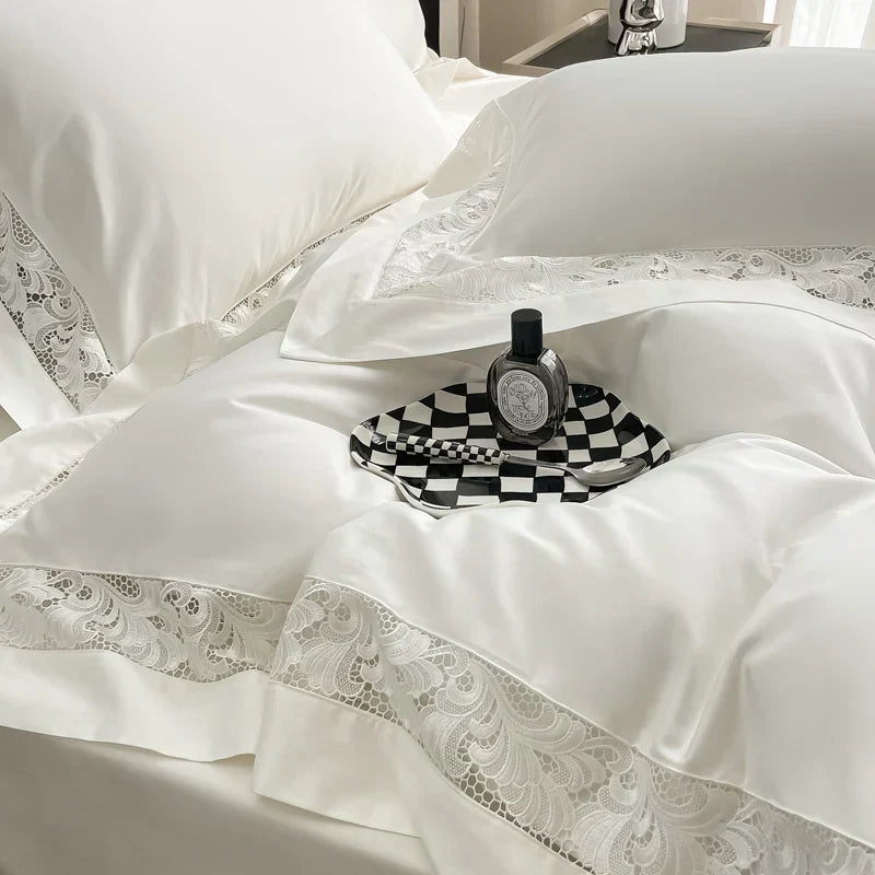 White Lace Cotton Bedding