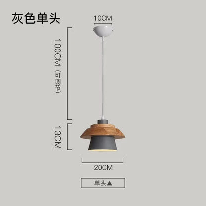 Nordic Macaron Wood Pendant Light