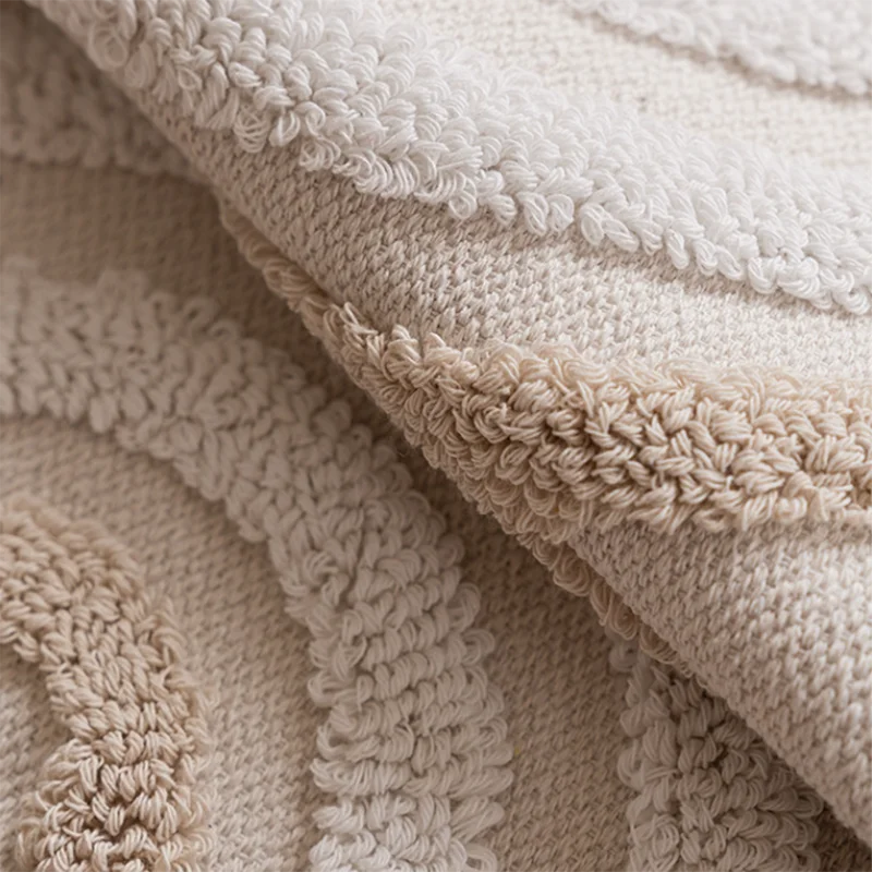 Decorbites™ Geometrisches Tufting-Beige-Graues Kissenbezug Nordischer Stil für Moderne Dekoration