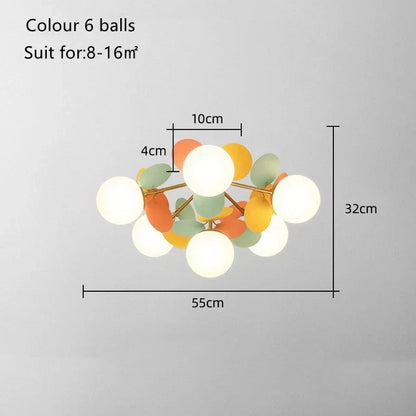 Decorbites™ Kinder-LED-Deckenleuchte: Eisenblech-Glas-Leuchter