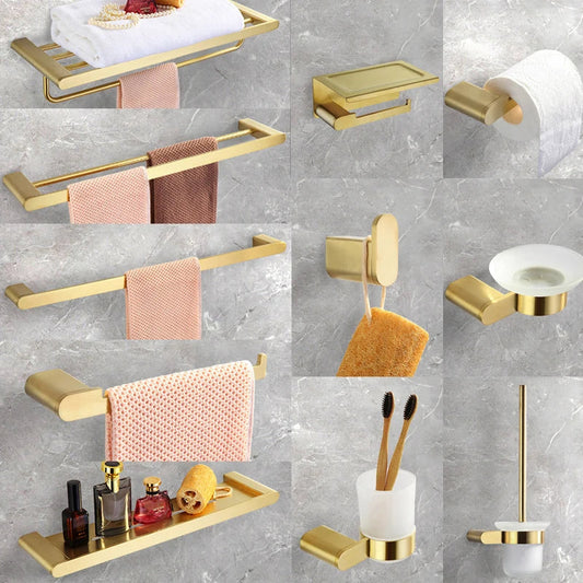 Decorbites™ Badezimmer-Accessoires-Set: Handtuchstreifen, Schiene, Halter, Gestell, Haken, Schale, Toilette