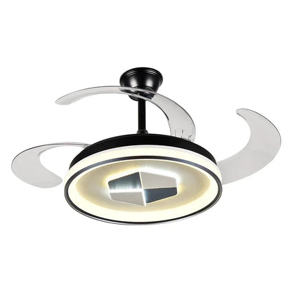 Decorbites™ Unsichtbarer LED-Kronleuchter-Deckenventilator: Modernes Harz-Dekor, kreisförmiges Design, Hotel-Wohnzimmer