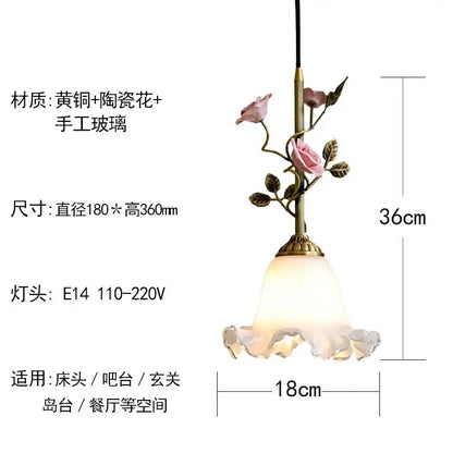 Decorbites™ Französische Rosen-Kupfer-Kronleuchter: Elegante Vintage-Pendelleuchten für die Einrichtung des Zuhauses