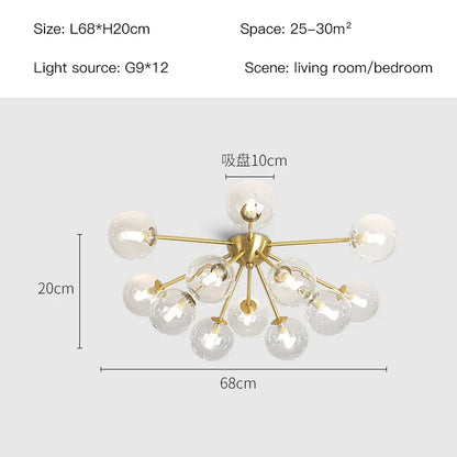 Decorbites™ Glas-Kugeln-LED-Deckenleuchter für modernes Wohnzimmer- und Schlafzimmerbeleuchtung