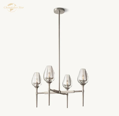 Decorbites™ Kristall-Tulpen-Kronleuchter-Hängeleuchte Wohnzimmer Esszimmer Schlafzimmer Luxus-Glasbeleuchtung
