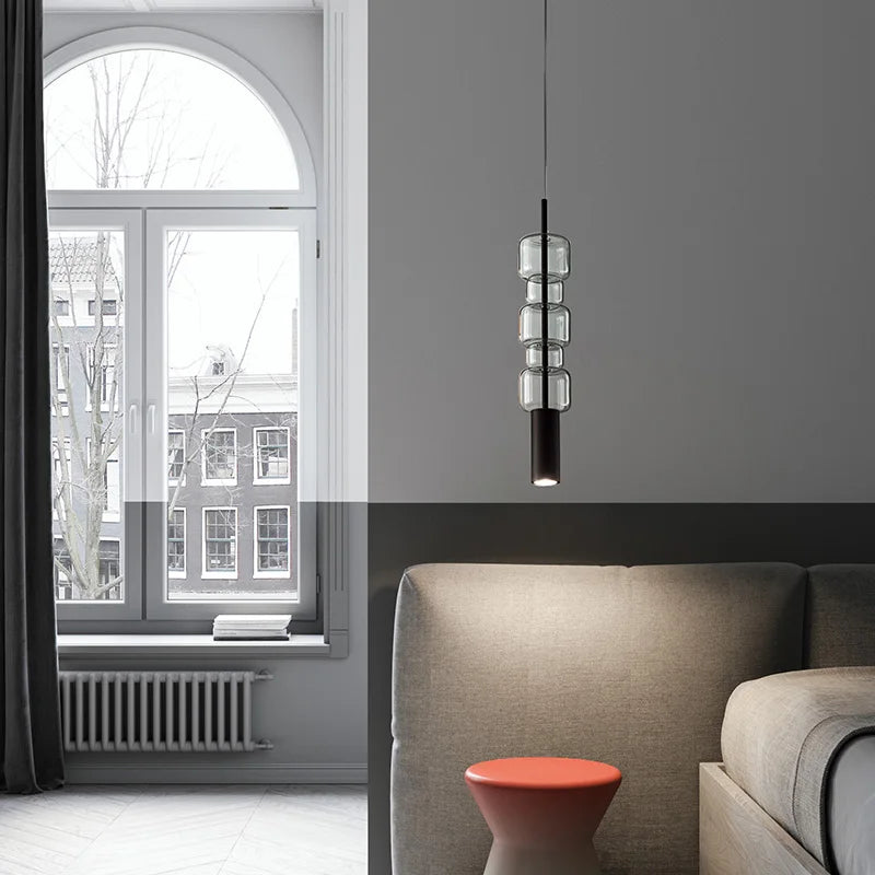 Decorbites™ Zylindrische Glas-Pendantleuchte: Modernes, nordisches Design für Wohnzimmer, Restaurant, Küche
