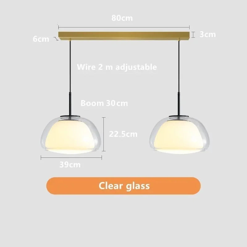 Decorbites™ Glas-Gelee-Hängeleuchte: Minimalistisches Luxusdesign für Wohnzimmer und Schlafzimmer im Eigenheim