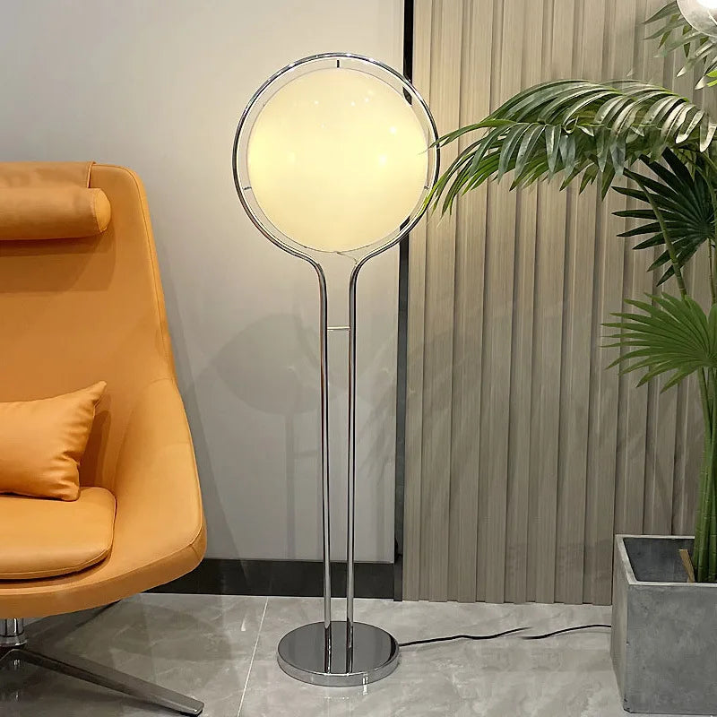 Decorbites™ LED Stehlampe Chrom Metall Wohnzimmer Bodenleuchte Weiß Acrylball