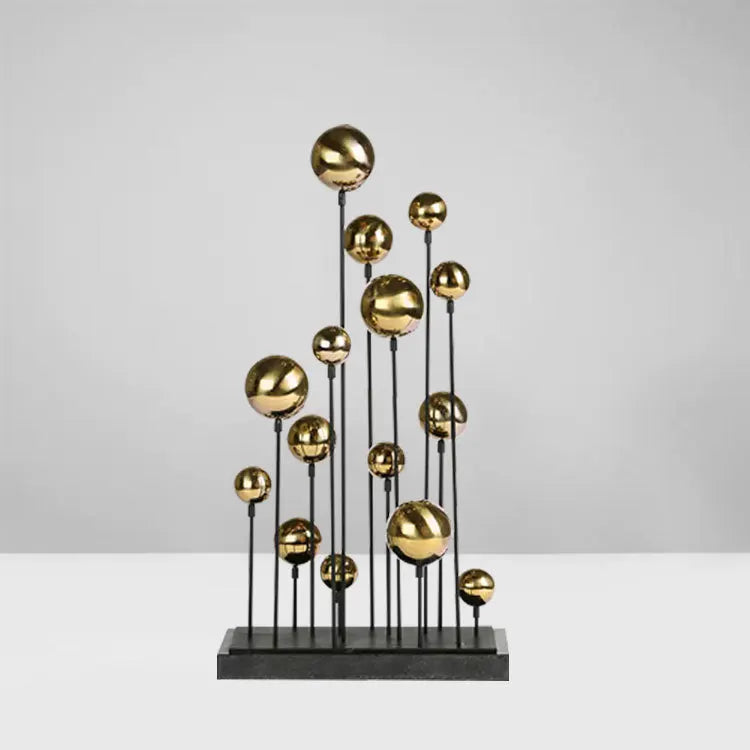 Decorbites™ Geometrische Goldene Ball-Skulptur: Metall-Handwerk Hausdekor-Ornament