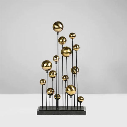 Decorbites™ Geometrische Goldene Ball-Skulptur: Metall-Handwerk Hausdekor-Ornament