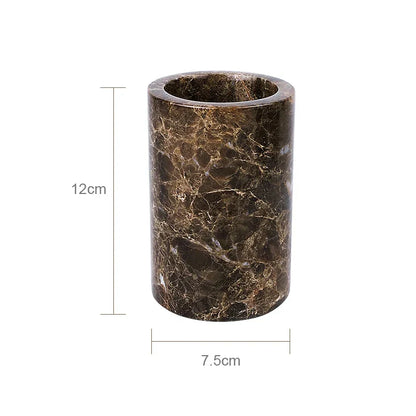 Decorbites™ Emperador Dunkel-Marmor Badezimmerset mit Luxus-Zubehör