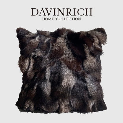 Decorbites™ Fuchs-Fell Kissenbezug 45x45, Vintage Luxus Dekokissenbezug für das Wohnzimmer