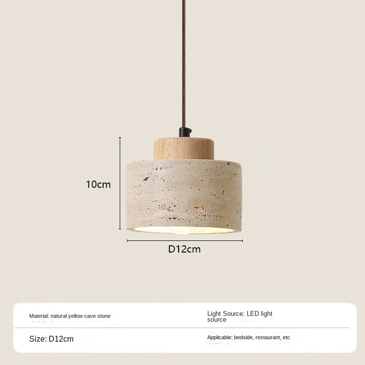 Japanese Travertine Stone Pendant Light