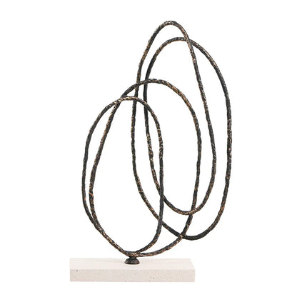 Decorbites™ Geometrische Abstrakte Gesicht Metallstatue Figurine Heimdekoration
