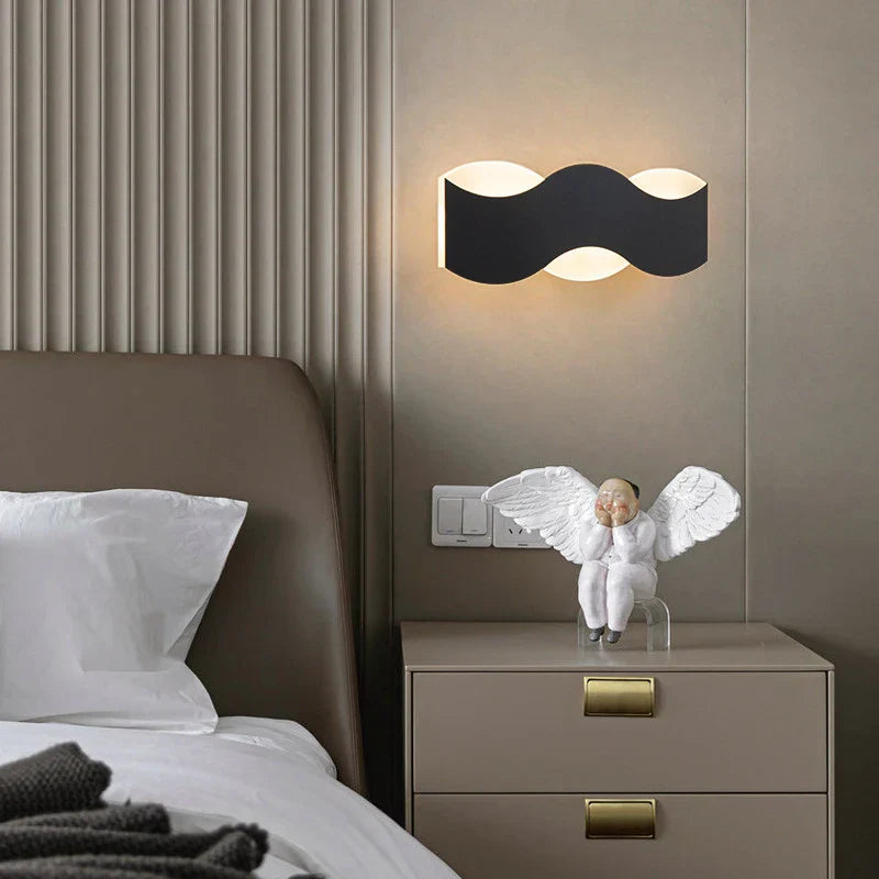 DecorBites™ LED Wave Wall Light for Indoor Corridors, Bedrooms, and Sofas