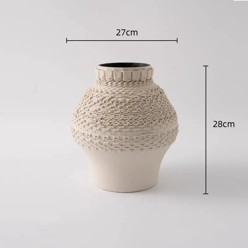 Decorbites™ Geometrische Falten-Keramik-Blumenvasen Heimdekoration Handwerkskunst