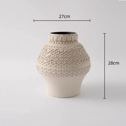 Decorbites™ Geometrische Falten-Keramik-Blumenvasen Heimdekoration Handwerkskunst