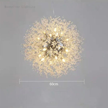 Decorbites™ Löwenzahn-Kristall-Leuchter: Moderner nordischer Stil LED-Hängeleuchte für das Wohnzimmer