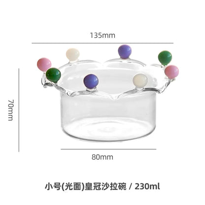 Decorbites™ Klar Glas Obstschale Teller Snackteller Kuchen Dessert Schale Große Kapazität