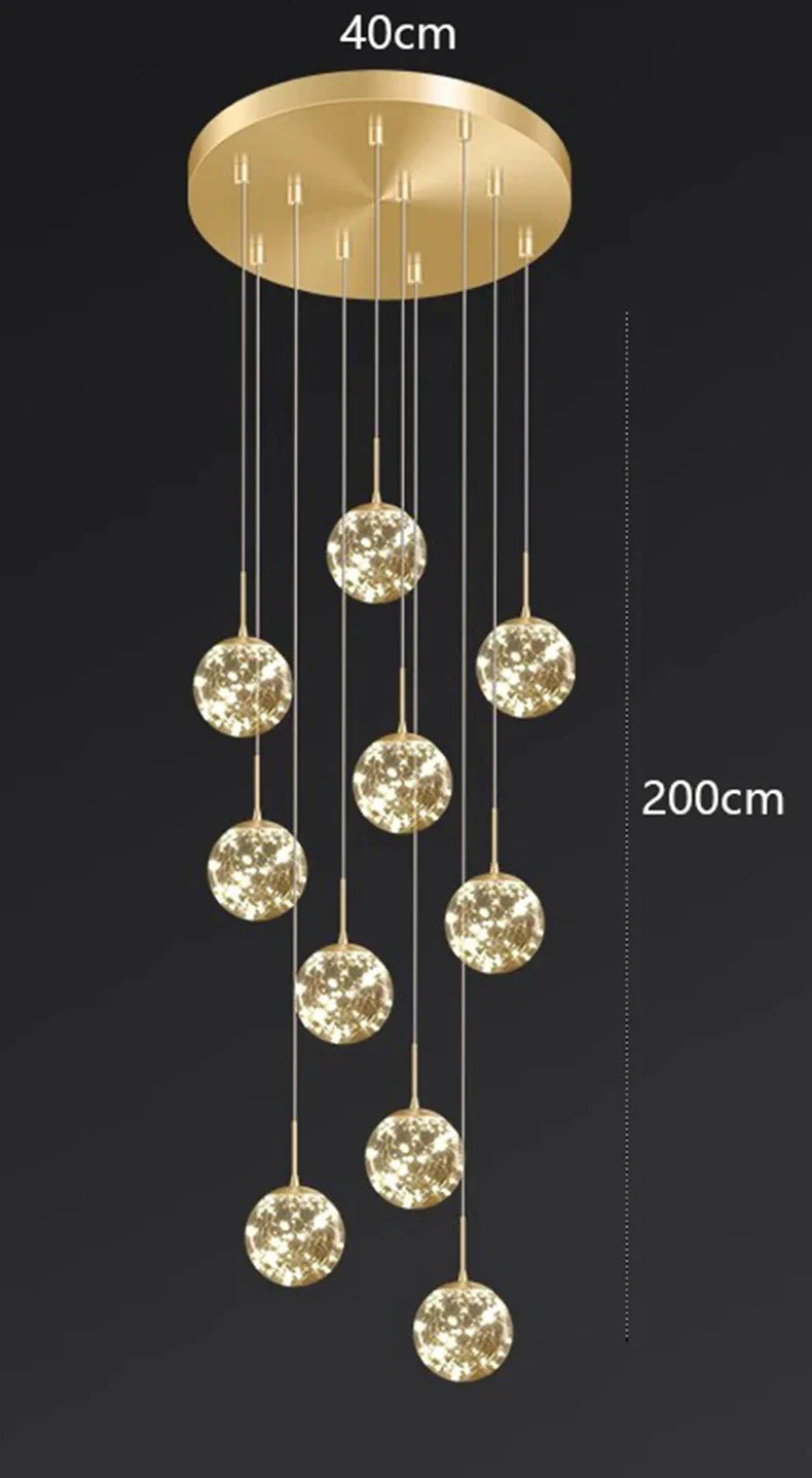 Brushed Brass LED Chandelier