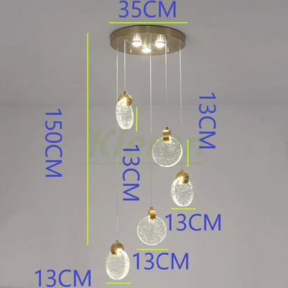 Decorbites™ Kristall-LED-Kronleuchter: Moderne 5-Kopf-Highlight für Schlafzimmer-, Bar- und Arbeitszimmerdekoration