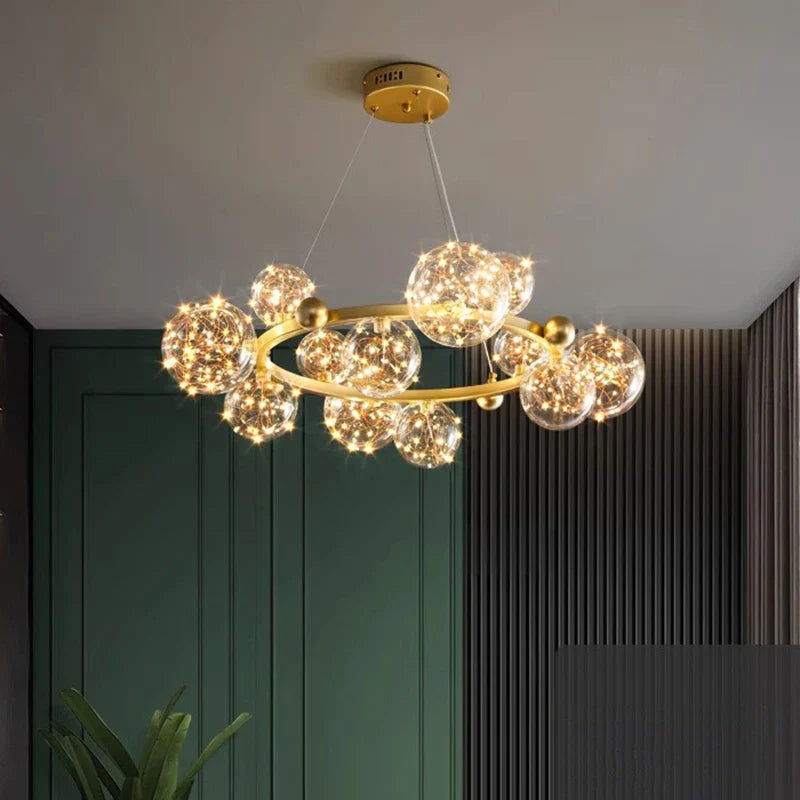 Decorbites™ Kristall-Leuchter: Moderne Treppen-Pendantlampe für Wohnzimmer, Innenbeleuchtung