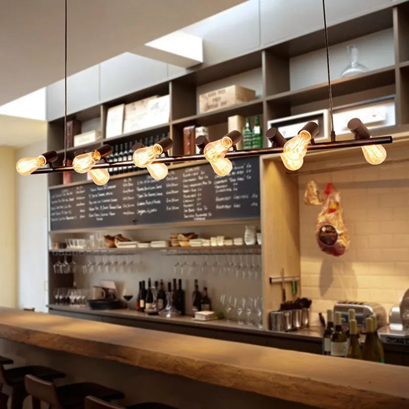 DecorBites™ Industrial Kitchen Island Chandelier Light for Living Room Dining Pendant Lamps E27