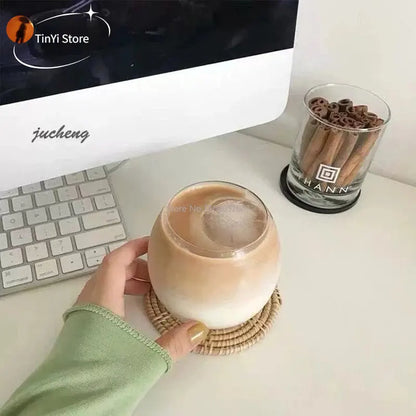 Decorbites™ 400ml Transparentes Glas-Kaffeetasse für Zuhause, Bar, Partys und Cocktails