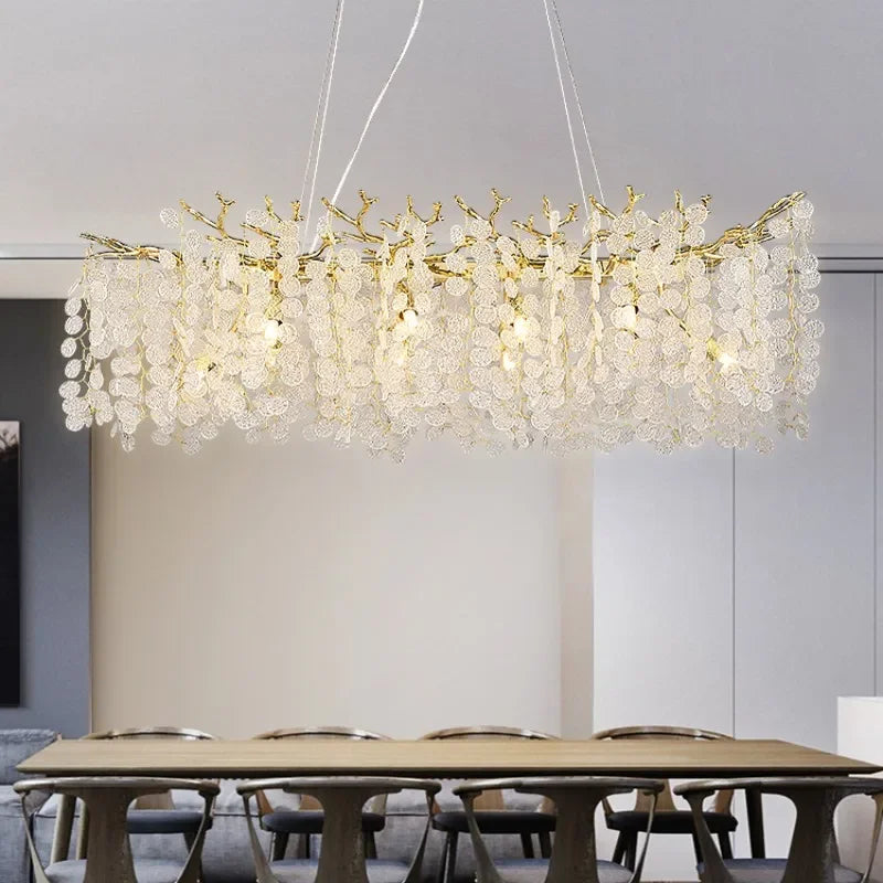Decorbites™ Gold-Geldbaum-Kristall-Leuchter für Schlafzimmer Wohnzimmer Esszimmer Luxusbeleuchtung