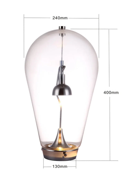 Decorbites™ Lodes Blow Glas-Tischleuchte: Verstellbare moderne Chromleuchte für Zuhause, Laden und Bar